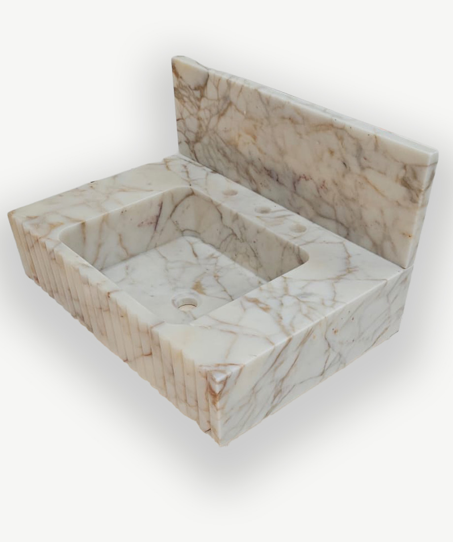 Afyon Sugar Fluted Trough Sink (Curved Back) - Görsel 4