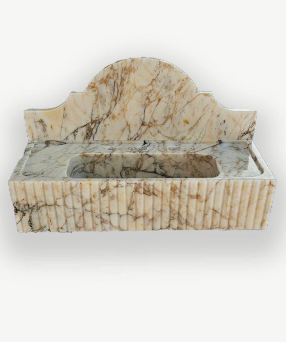 Afyon Sugar Fluted Trough Sink (Arch Back) - Image 3