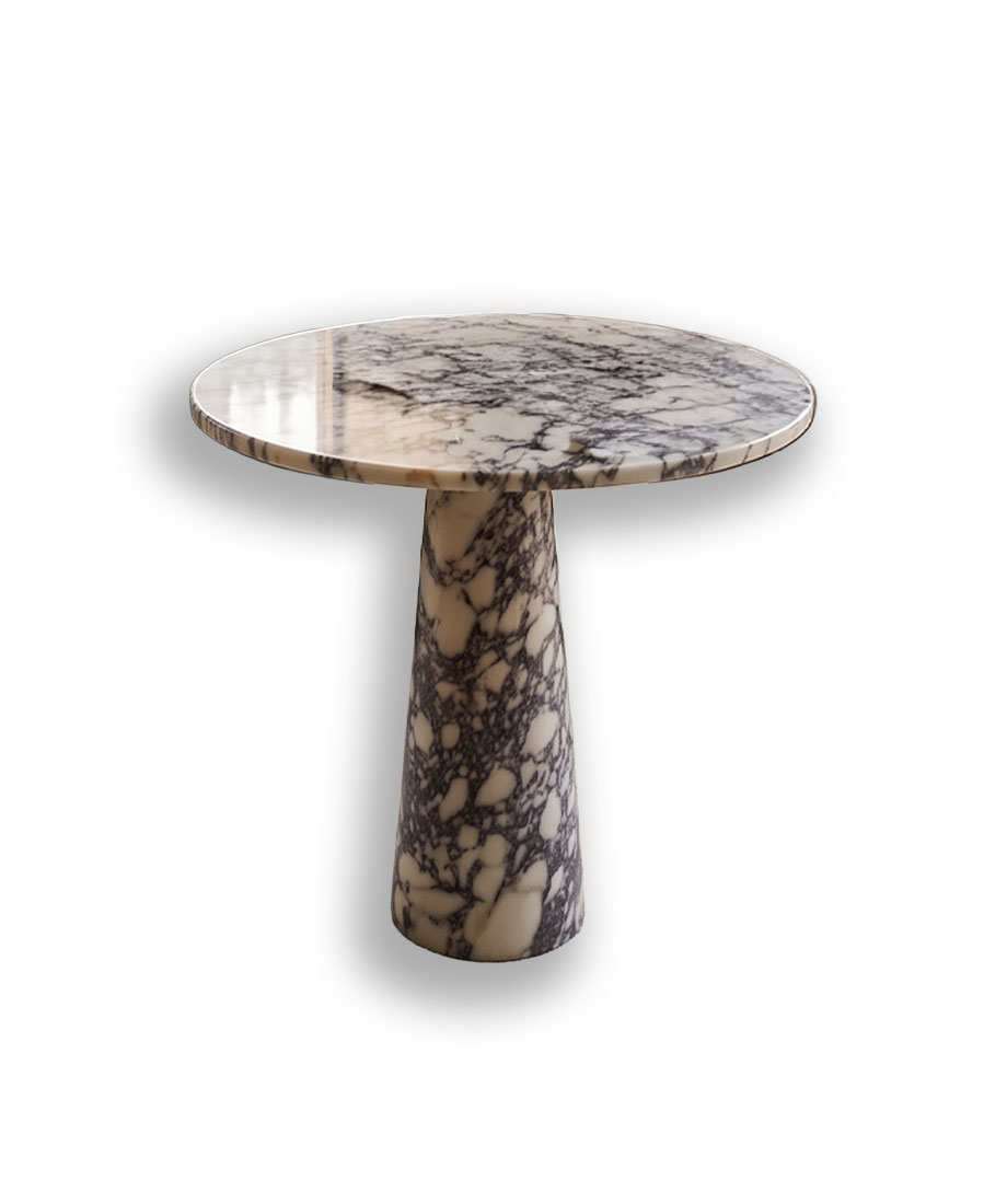 Calacatta Viola Pedestal Side Table - Image 3
