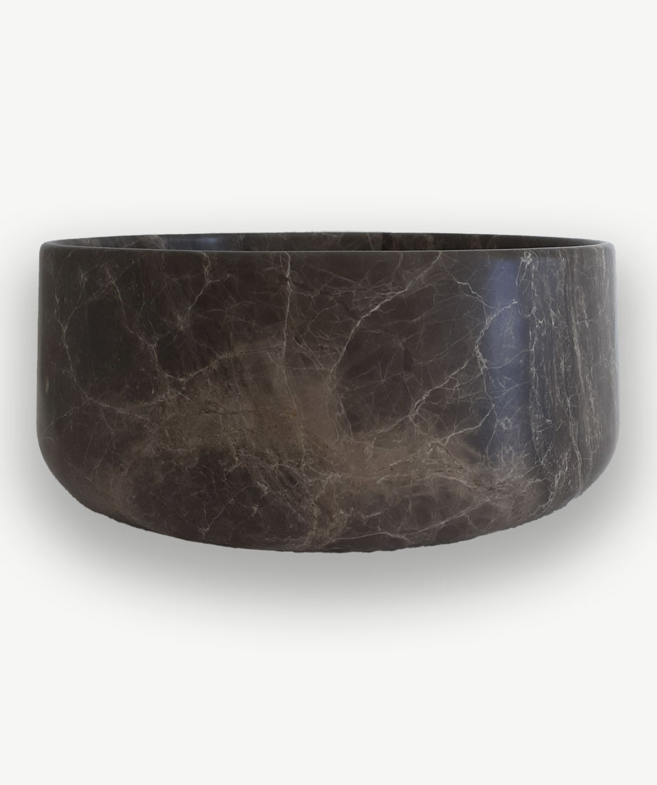 Dark Emperador Round Wash Basin - Image 3
