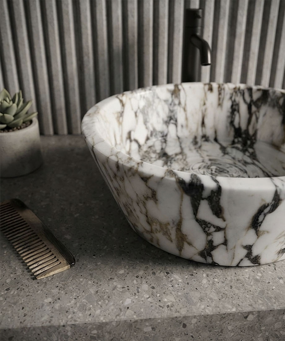 Calacatta Viola Round Wash Basin - Image 2