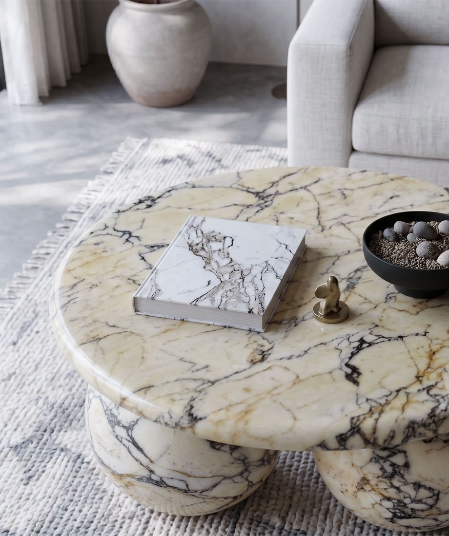 Calacatta Viola Coffee Table - Görsel 2